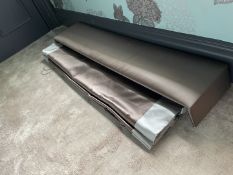 2 x Luxury Bespoke Handmade Lined Blinds with Pelmets, Brown - NO VAT ON THE HAMMER -