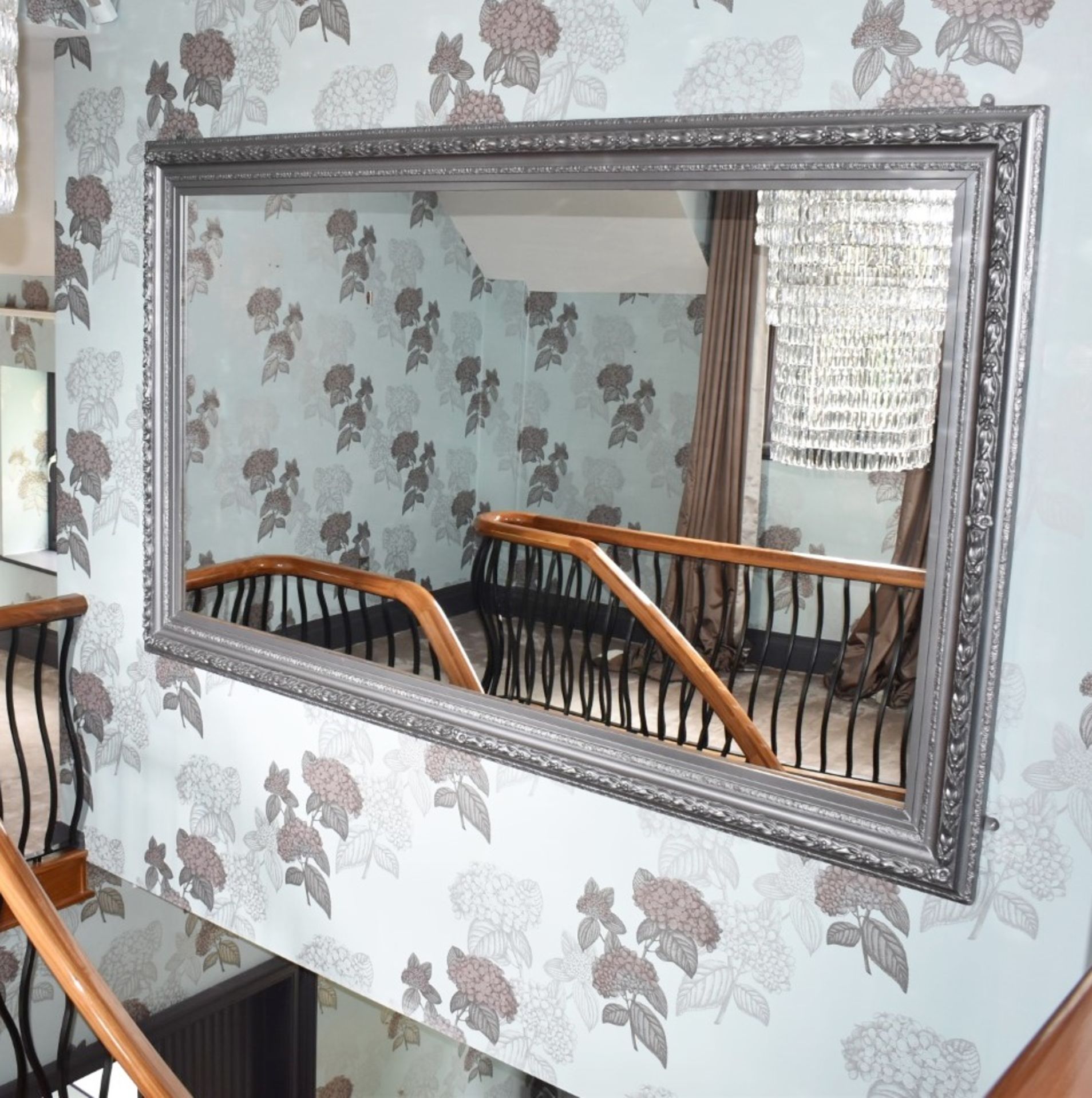 1 x Huge 2.4-Metre Wide Framed Mirror Over Main Staircase - Ref: ASH199/ENT - CL934 - NO VAT ON - Image 2 of 5