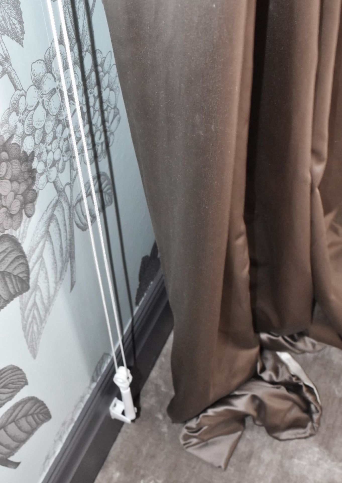 1 x Pair of Bespoke Lined Curtains and Pelmet Box in Brown - Ref: ASH203/ENT - CL934 - NO VAT ON THE - Image 6 of 6