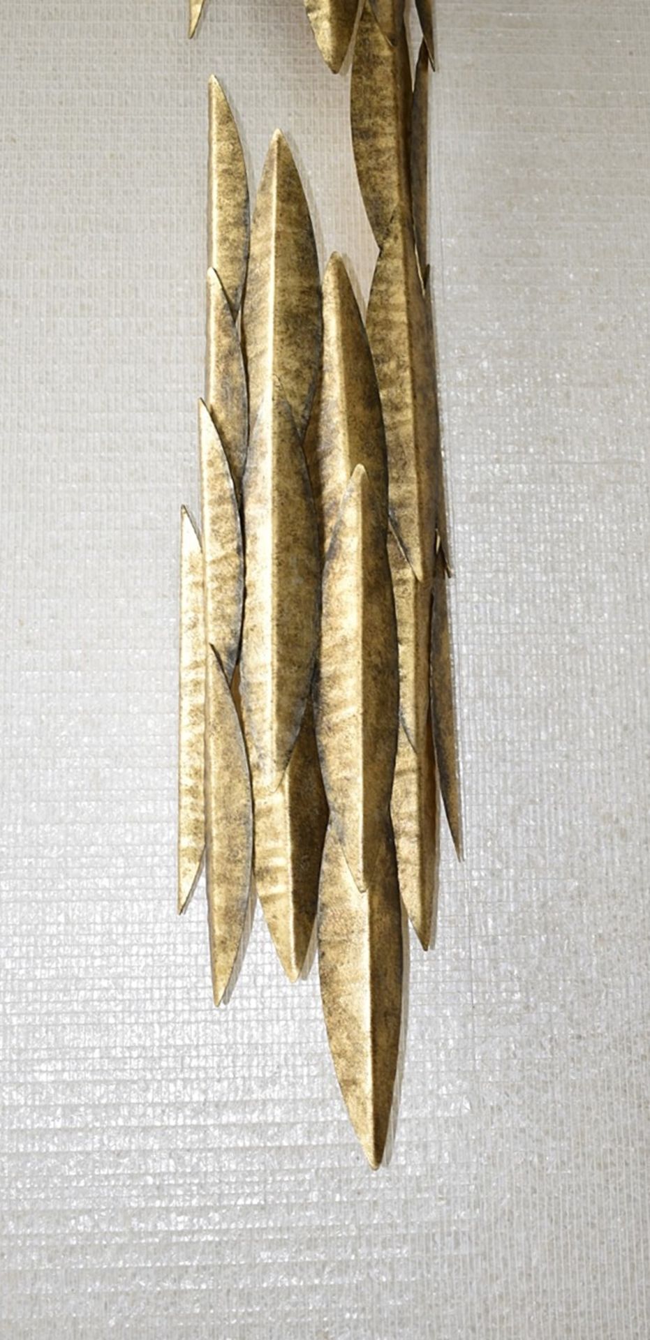 1 x PORTA ROMANA 'Leaf' Forged Steel 1.4-Metre Wall Light with a Gold Finish - Original RRP £5,600 - Image 5 of 6