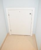 1 x Under-stair Painted Cupboard Door - Includes Hinges and Handles - Ref: ASH197/GYM - CL934 - NO