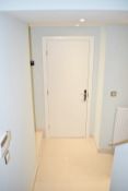 1 x Solid Wood Lockable Painted Internal Bathroom Door - Includes Hinges and Handles - Ref: ASH192/