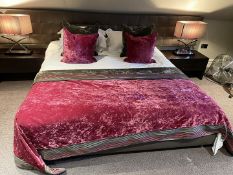 1 x Long Leather look Modern Buttoned Headboard - Ref: BLN124 - CL939 - NO VAT ON THE HAMMER -