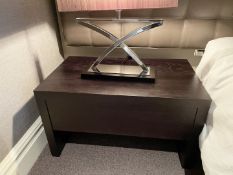 1 x Large Wenge Wood Bedside Drawer Unit - Ref: BLN120 - CL939 - NO VAT ON THE HAMMER - Location: