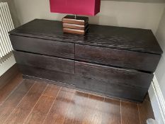 1 x Wenge Drawer Cabinet - Ref: BLN133 - CL939 - NO VAT ON THE HAMMER - Location: Hale WA15 *More