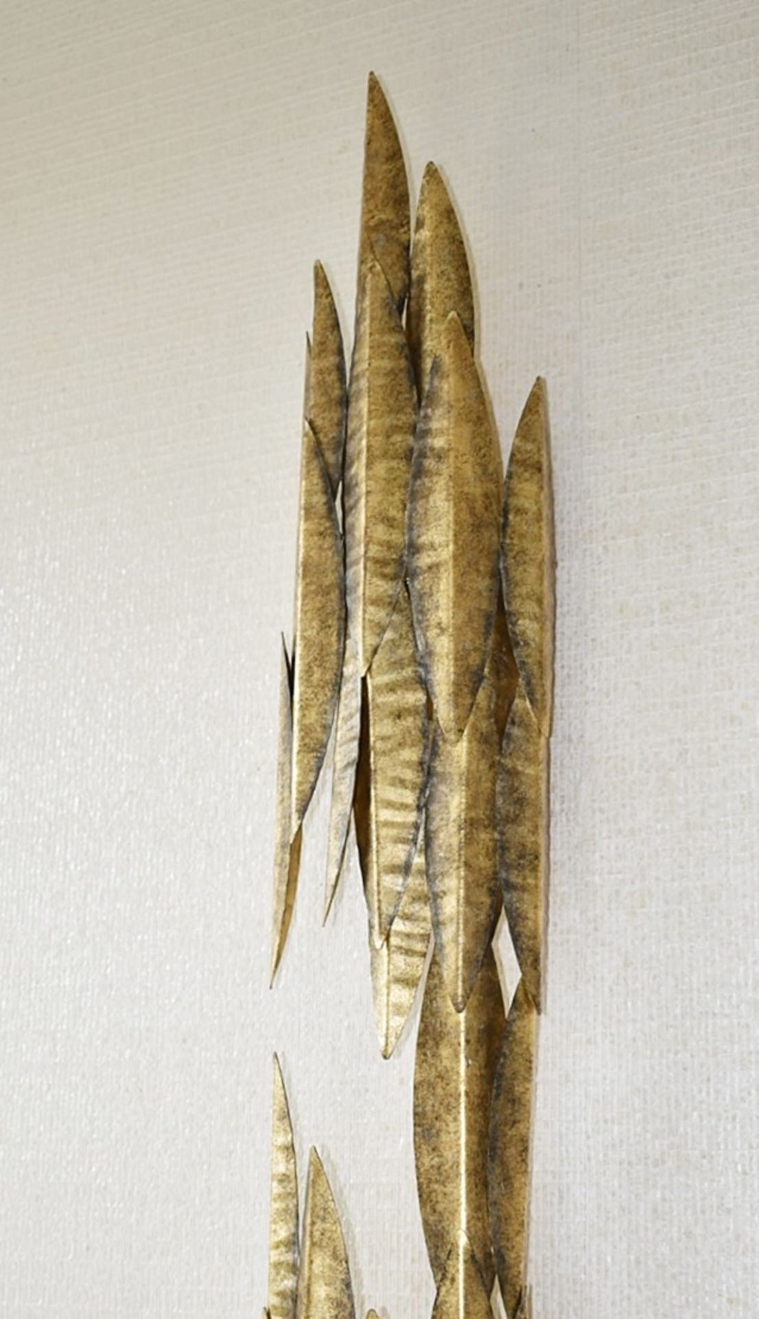 1 x PORTA ROMANA 'Leaf' Forged Steel 1.4-Metre Wall Light with a Gold Finish - Original RRP £5,600 - Image 4 of 6