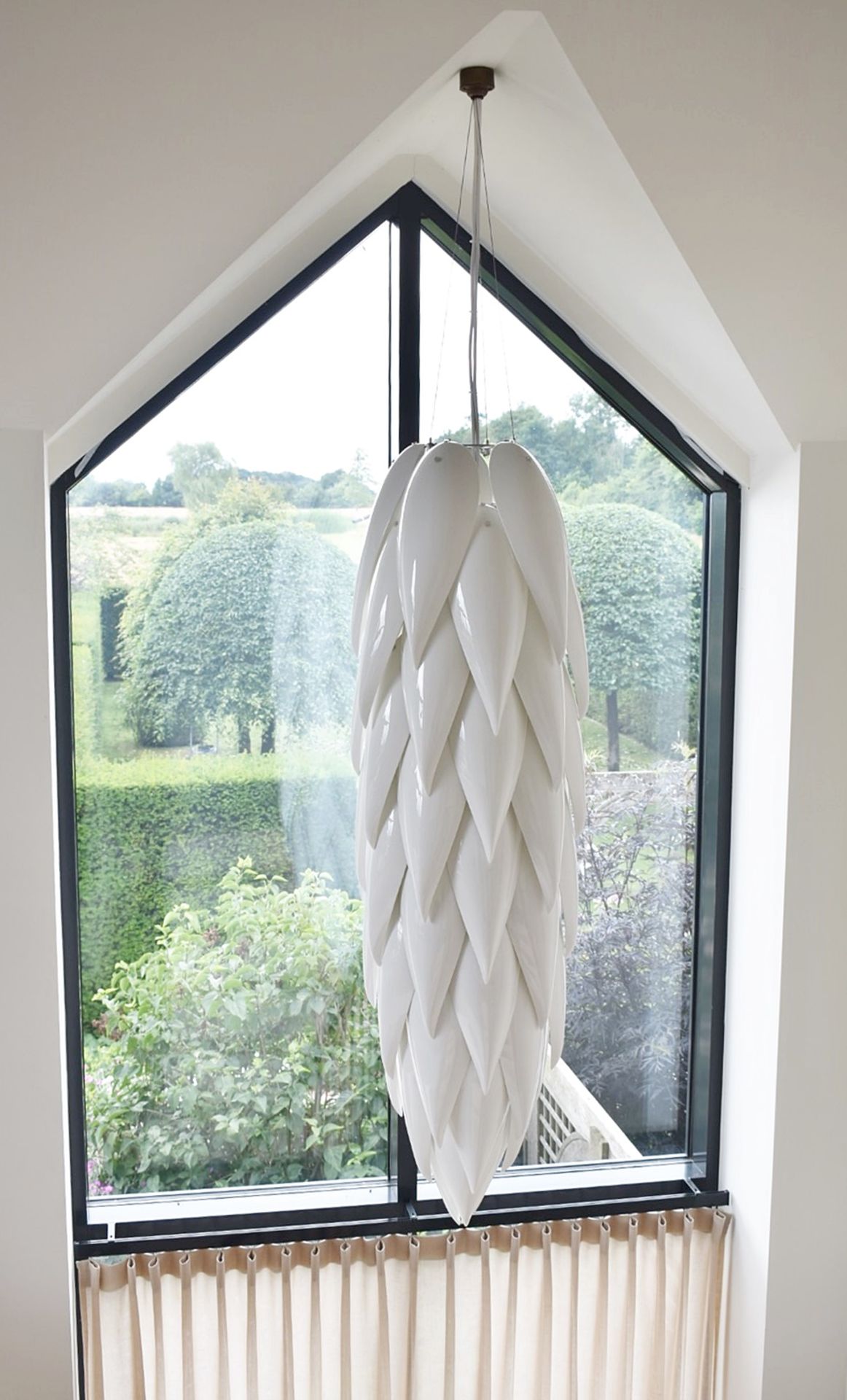 1 x ARCHITONIC 'Aloe Shoot' 1.6-Metre Designer Suspended White Porcelain Centrepiece Chandelier