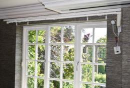 1 x SILENT GLISS 2-Metre Motorised Electric Curtain Track with Wired Control Pad & PSU