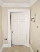 1 x Solid Wood Lockable Painted Internal Door - Includes Hinges and Handles - Ref: ASH115/KIT 2OFF -