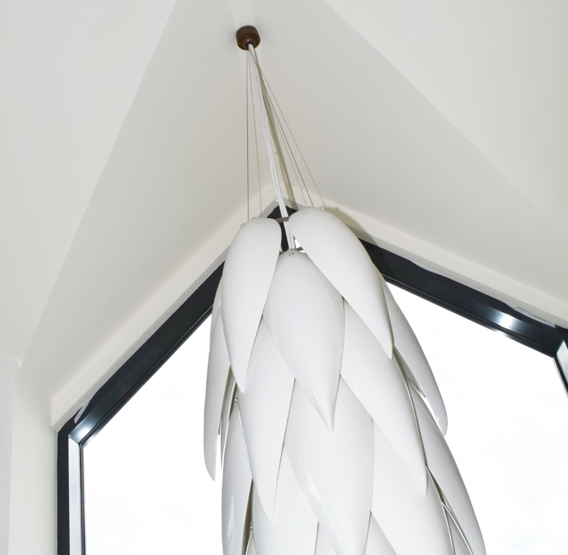 1 x ARCHITONIC 'Aloe Shoot' 1.6-Metre Designer Suspended White Porcelain Centrepiece Chandelier - Image 4 of 9