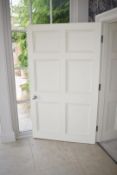 1 x Solid Wood Lockable Painted Internal Door - Ref: ASH124/OFF2CSV - CL934 - NO VAT ON THE HAMMER -