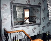 1 x Huge 2.4-Metre Wide Framed Mirror Over Main Staircase - Ref: ASH199/ENT - CL934 - NO VAT ON