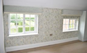 4 x Luxury Bespoke Handmade Lined Blinds + Pelmet Boxes in Green - NO VAT ON THE HAMMER