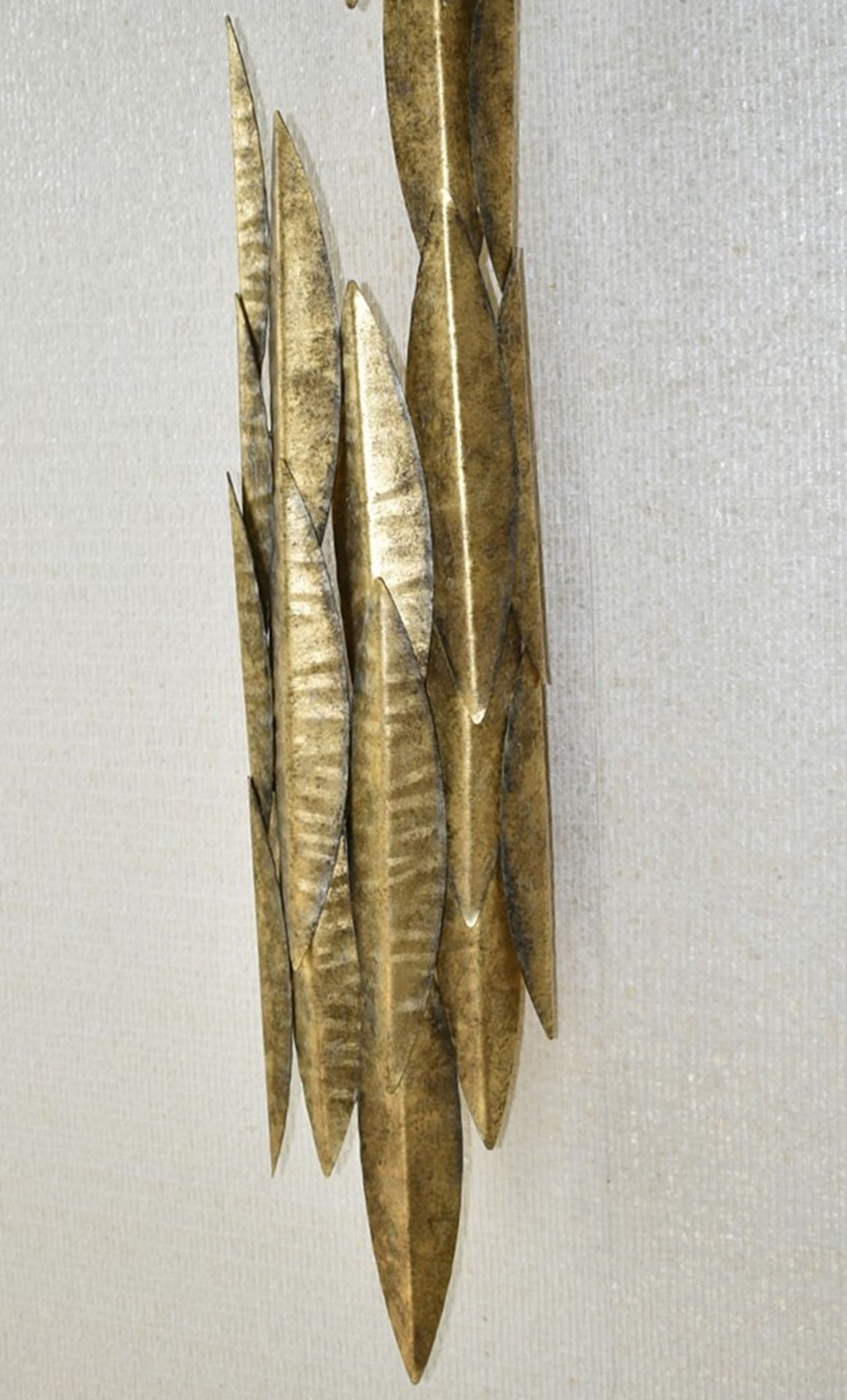 1 x PORTA ROMANA 'Leaf' Forged Steel 1.4-Metre Wall Light with a Gold Finish - Original RRP £5,600 - Image 3 of 6