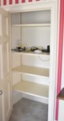 4 x Fitted Wooden Shelves Left - Ref: ASH120/OFF- CL934 - NO VAT ON THE HAMMER - Location: Knutsford