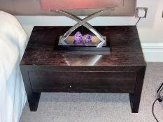 1 x Large Wenge Wood Bedside Drawer Unit - Ref: BLN122 - CL939 - NO VAT ON THE HAMMER - Location: