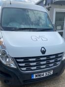 1 x 2014 Renault Master Mm33 Dci S/R P/V Hi Top Van, Mwb - 54,479 Miles - Mot Due 11/08/24 - Reg: