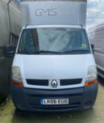 1 x 2006 Renault Master Lm 35 Dci 100 P/V Curtain Sided Luton Body Van With Rear Shutter - Mot Due