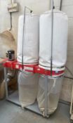 1 x HOLZMANN Abs4000 Chip & Dust Collector - Twin Bag Mobile Dust Extraction System On Castors -