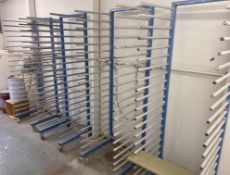 1 x Contents Of Drying Booth As Shown In Photos To Include 4 X Rack Trolleys , 6 X Wall Racks And