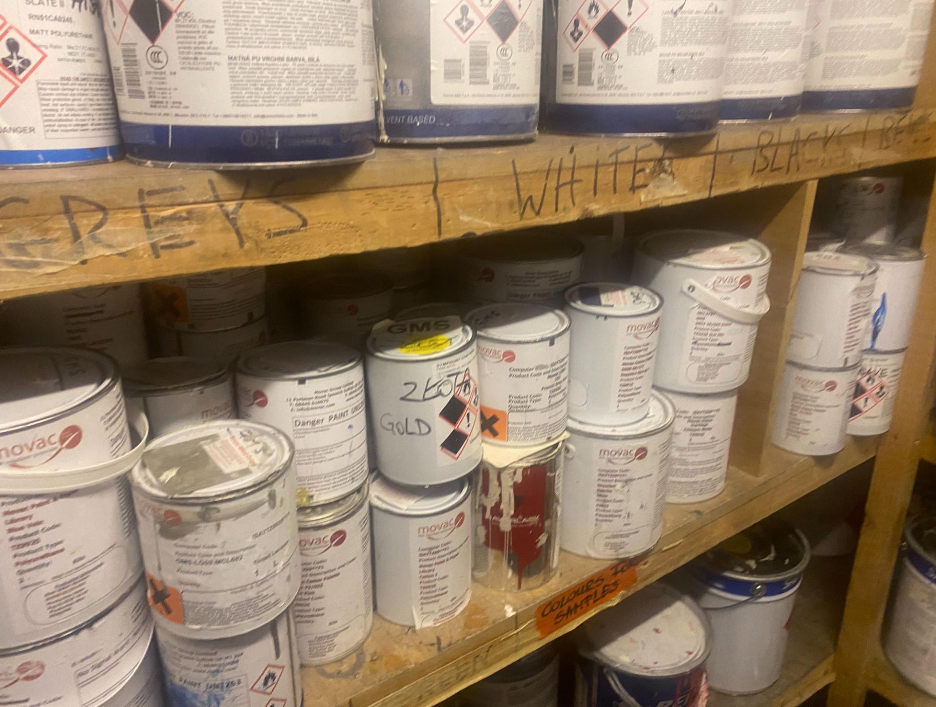 1 x Storage Cupboard Of Tinned Paints And Varnishes - As Shown In Photos , Varying Quantities - Ref: - Image 8 of 9