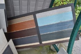 1 x Wall Panel in Wooden Frame - Dimensions: H90 x W190 x D7 cms