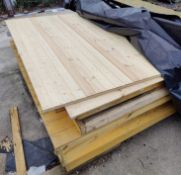 1 x Large Bundle of Cabin Wall Panels, Felted Roof and Accessories - Approx Bundle Size: W250 x D230