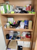 1 x Large Assorted Collection of Office Stationary - Includes The Contents of Two Upright Shelf