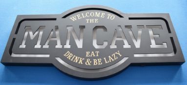 1 x Welcome to the Mancave Drip Mat - Eat Drink and Be Lazy - Size: 59 x 30 x 2.5 cms