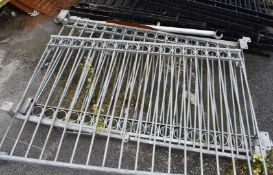 4 x Sections of Galvanised Wall Mounting Fence Panels - Dimensions: H120 x W188 cms