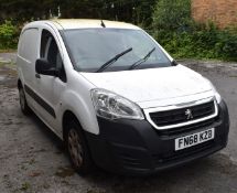 1 x 2018 Peuogeot Partner Blue HDI Professional L1 Work Van - Includes Key and V5 - MOT Valid Unit