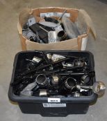 2 x Boxes Containing Various Hand Rail Brackets and Connectors - Also Includes Various Other Items