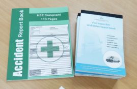 5 x Van Inspection and Defect Report Books and 1 x Accident Report Book - New and Unused 30