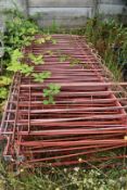 Approx 20 x Red Fence Panels - Approx Size: H110 x W250 cms