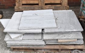 1 x Pallet of Grey Flagstone Paving - Approx Size of Most Pieces 60 x 60 cms