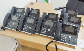 9 x Yealink T46U Voip Ultra Elegant Gigabit IP Wifi Office Telephone Handsets with Colour Screen
