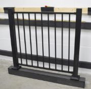 1 x Balustrade Railing Unit Finished in Black - Dimensions: H125 x W117 cms