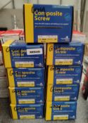9 x Boxes of Carpenters Mate Composite 40mm Decking Screws Finished in Grey - Packed in Boxes of 500