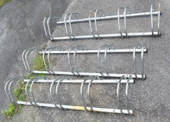 1 x Mottez Floor Mounted Bike Lock Rack - Width: 133 cms - 5393