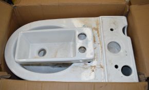 1 x Ceramic Toilet Pan and a Cloakroom Sink Basin