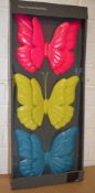 25 x Sets of Three Large Metal Tropical Butterflies5 x Butterflies in Total - New Boxed