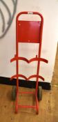 1 x Double Fire Extinguisher Dolly - Unused