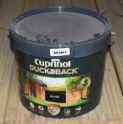 1 x Large Tub of Cuprinol Ducks Back Black Paint for Fences and Sheds