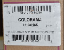1 x Colorama Artic White Photography Paper Background - Size: 2.72 x 11 Meters