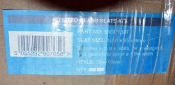 1 x Part Used Box of Tinted Glass Slat Kit - Type: 59GP188T - Includes 6 x Slats