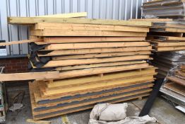1 x Pallet of Outdoor Cabin Building Materials Including OSB Boards Fitted with Insulation
