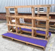 1 x Glass Stillage Holder - Dimensions: H140 x W200 x D110 cms Purple Base Base