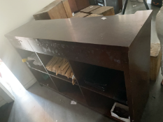 1 x Cloakroom Counter with Rails and Hangers Plus Two Coat Hanger Rails - Dimensions: 105 x 150 cms
