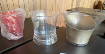 3 x Assorted Branded Ice Buckets - Moret & Dom Perignon