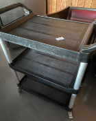 1 x Serving Trolley - Aluminium and Plastic Construction